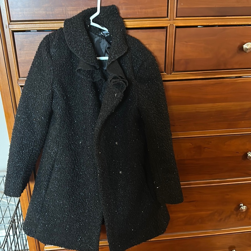 Girls black dress coat